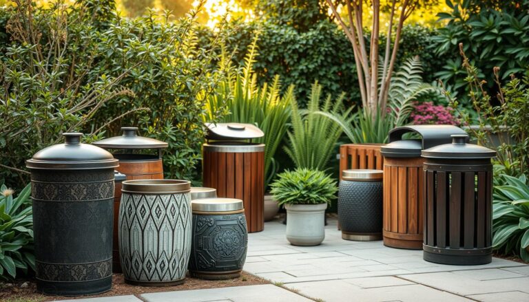 Decorative Garbage Cans Outside