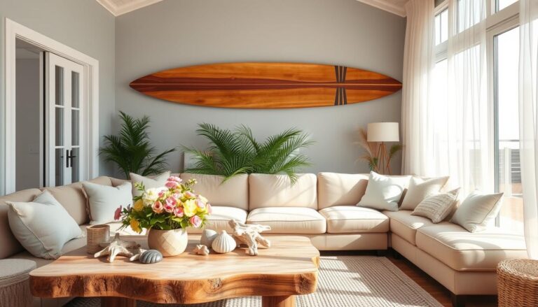 Wooden Surfboard Decor