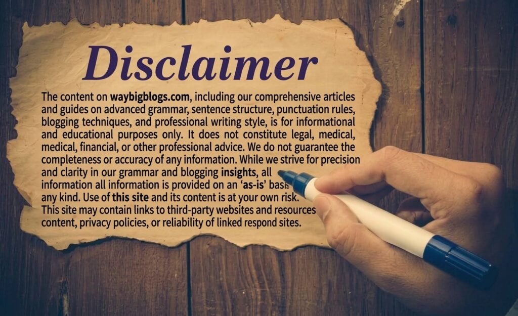 Disclaimer